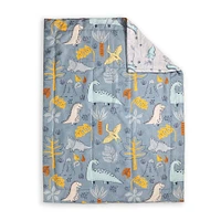 Parure de lit pour tout-petit de 3 pièces, Dinosaure gris