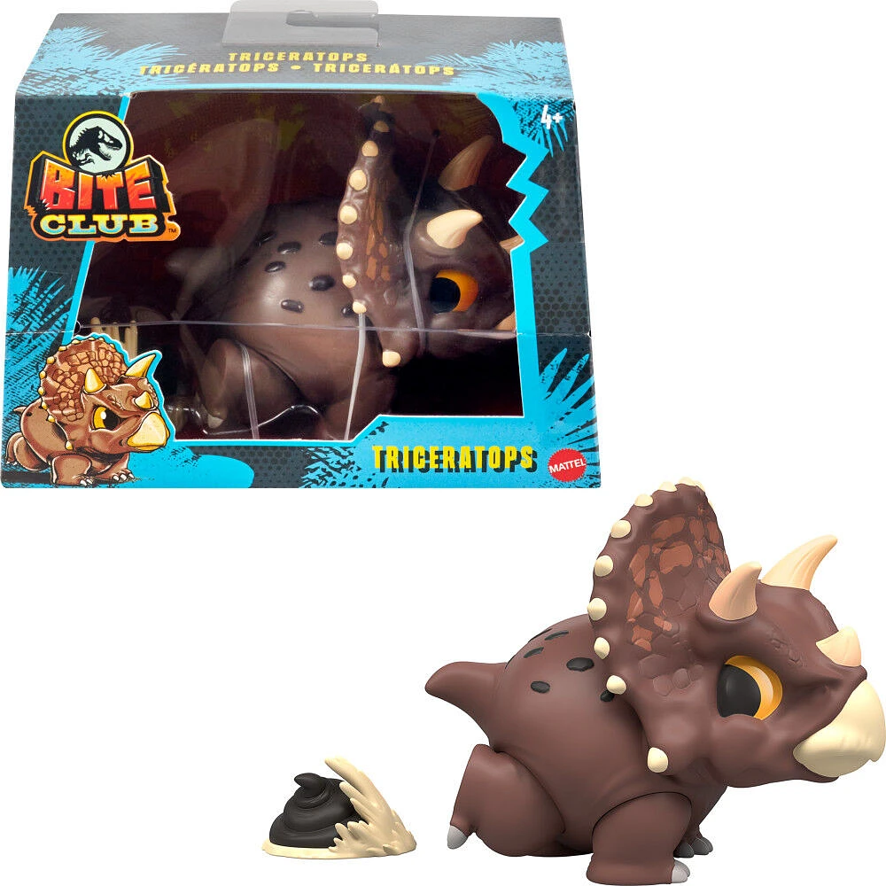 Jurassic World Bite Club Triceratops Dinosaur Collectible Figure