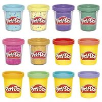 Play-Doh, Coffret en fête, 12 pots de pâte à modeler assortis, loisirs créatifs