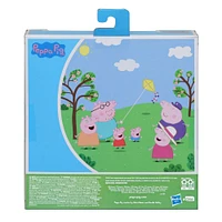 Peppa Pig, Peppa à l'aventure, coffret Peppa et sa famille, 6 figurines de la famille Pig dans leurs tenues emblématiques, dès 3 ans