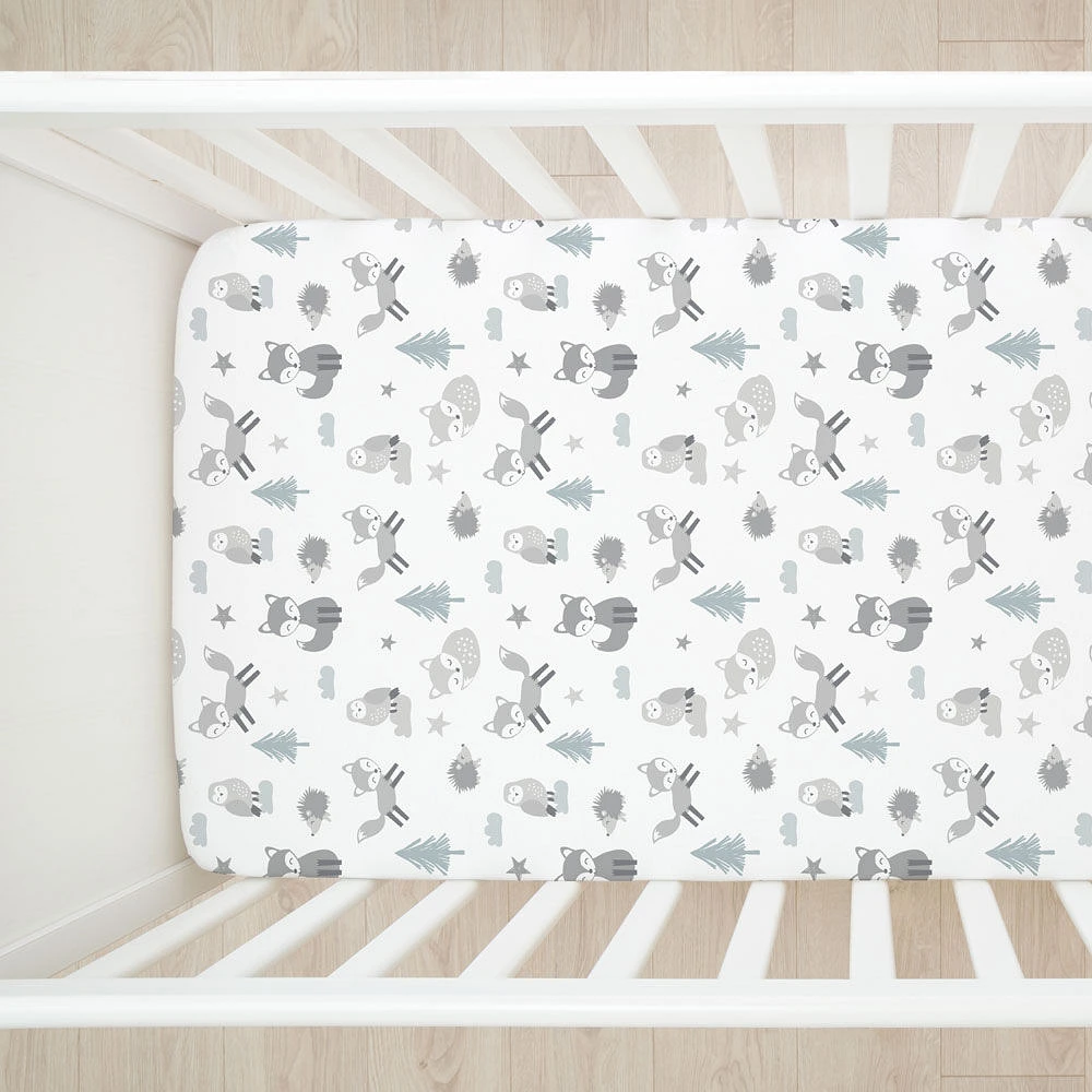 Koala Baby 2 Pack Flannel Sheet Fox/Checks