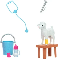 Barbie 65th Anniversary Careers Farm Vet Doll & 10 Accessories Including Lamb with Moving Ears