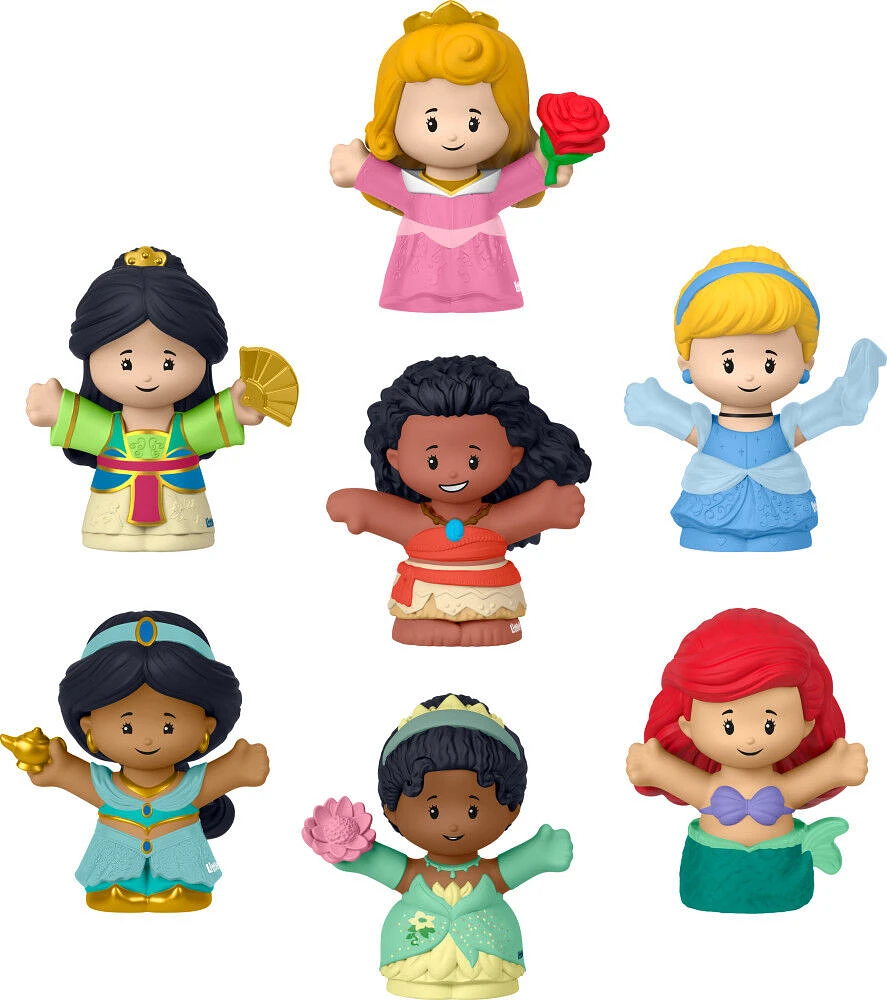 Fisher-Price Little People Disney Princess Toys, 7-Figure Pack for Toddlers and Preschool Kids