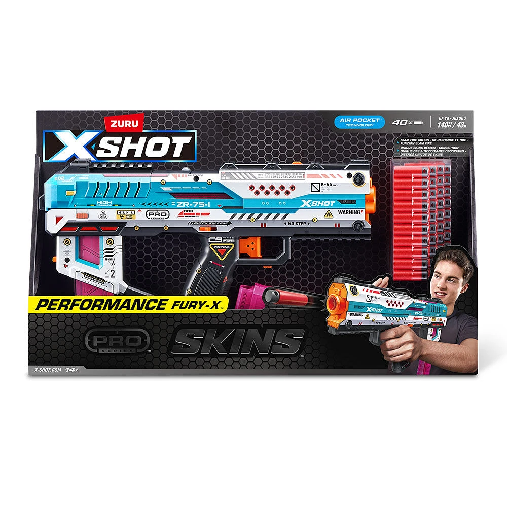 XSHOT SKINS Pro Series Fury-X Blaster (40 fléchettes) de ZURU