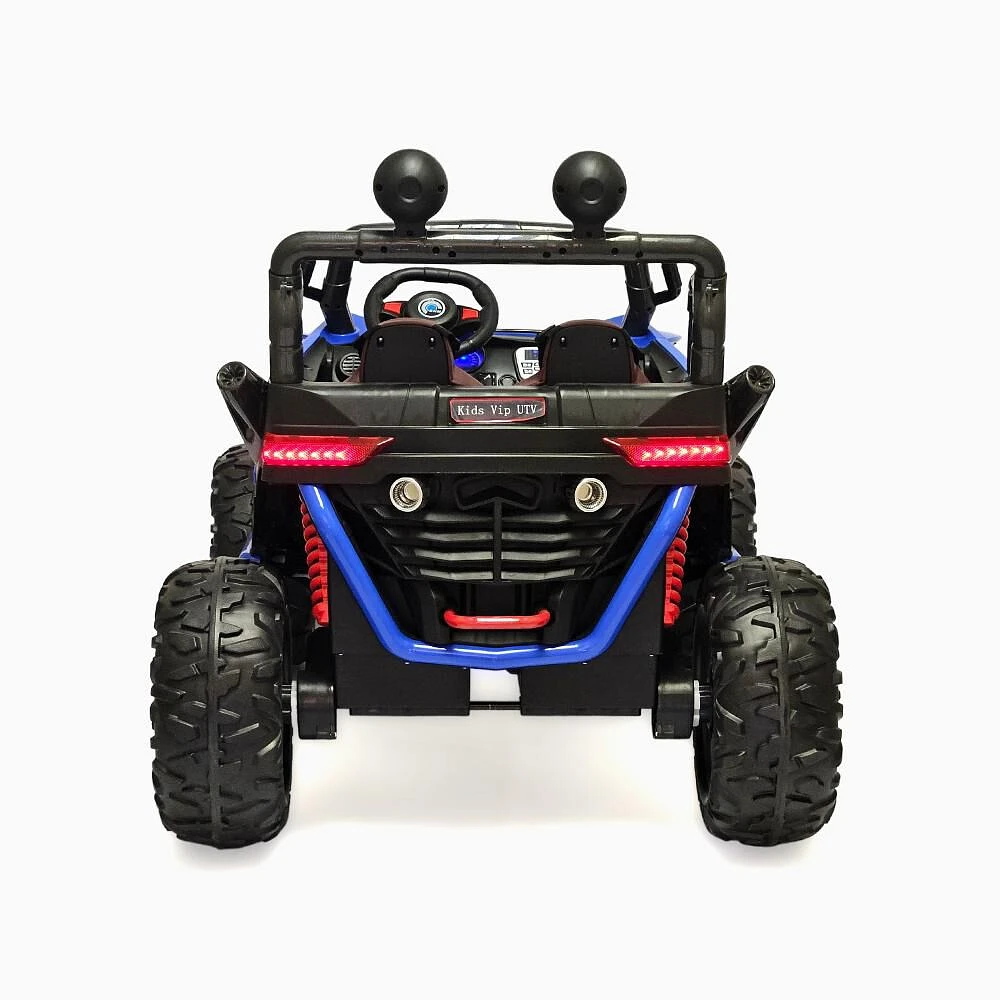KIDSVIP Licensed Sport MX 2x12V 4x4 Kids Ride-On 2-Seater UTV Buggy - Blue - English Edition
