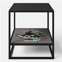 Phoenix Minecraft Side Table with Storage Shelf