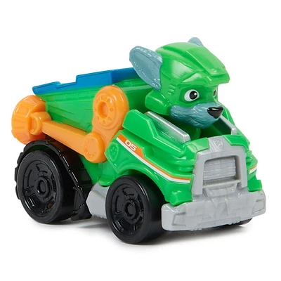 PAW Patrol: The Mighty Movie, Pup Squad Racers Collectible Rocky, Mighty Pups Toy Cars