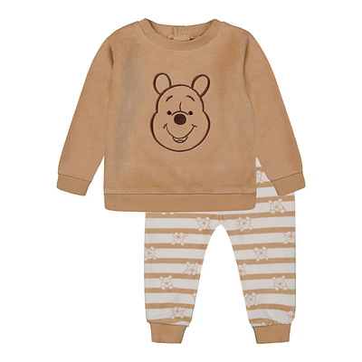 Pooh ens.Jogger en Velours Unisex Beige