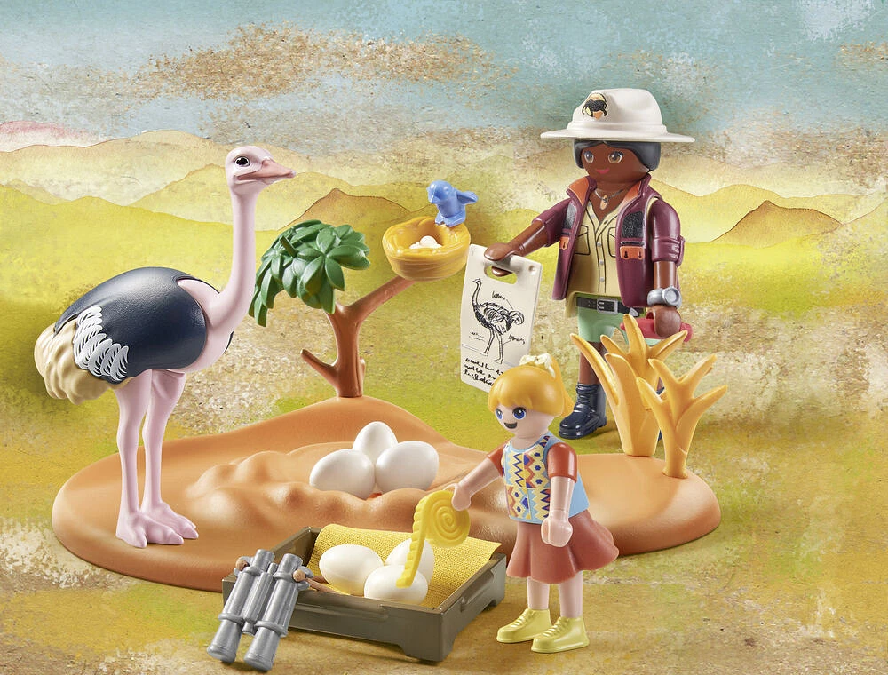 Playmobil - Wiltopia - Explorateurs et nid d'autruche