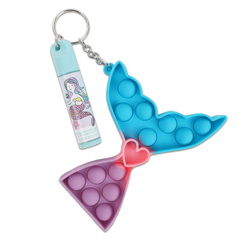 Lip Balm Pop It Keychain - Under the Sea