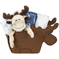 Welcome Baby Moose 5 PC Shaped Gift Set