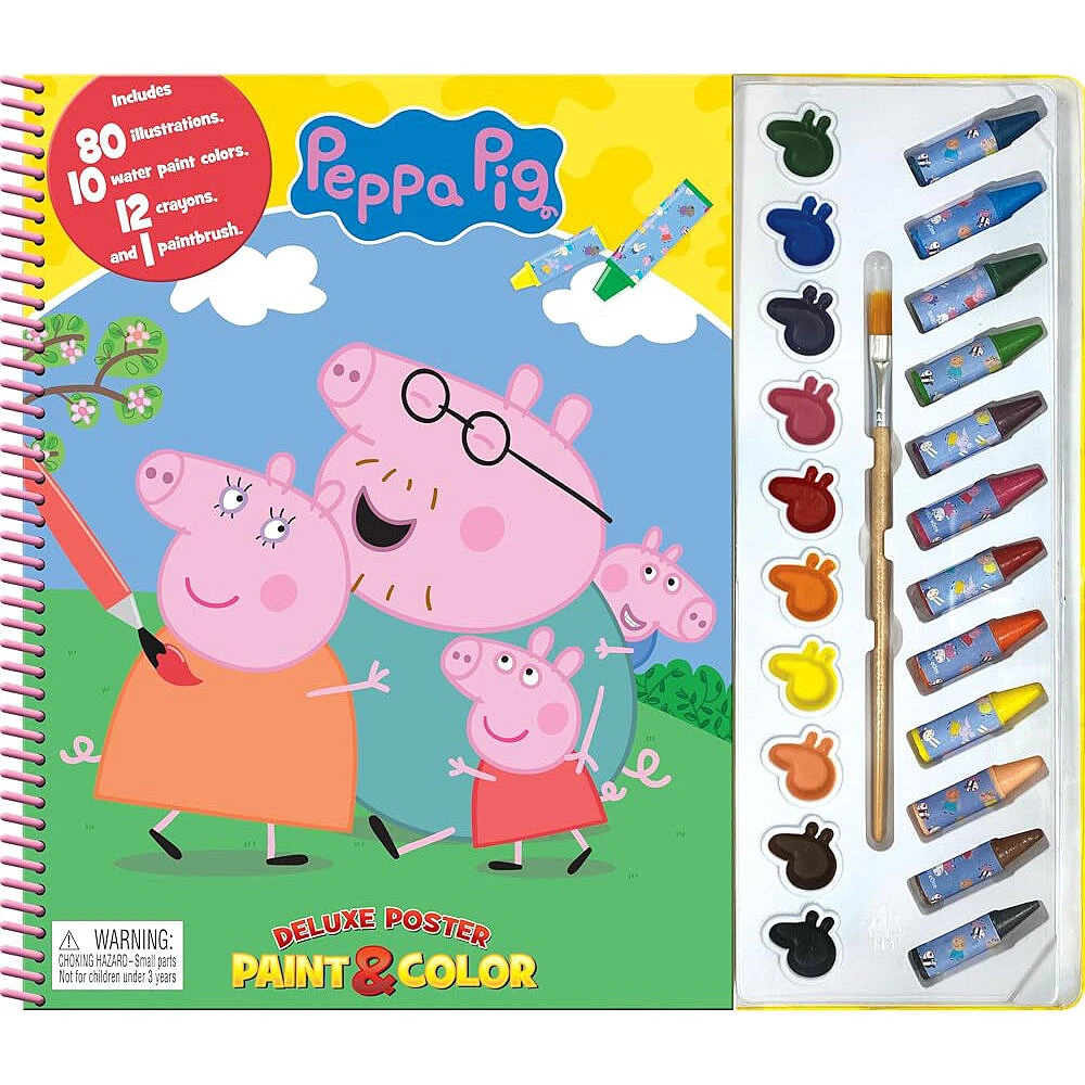 Peppa Pig Deluxe Poster Paint & Color - English Edition