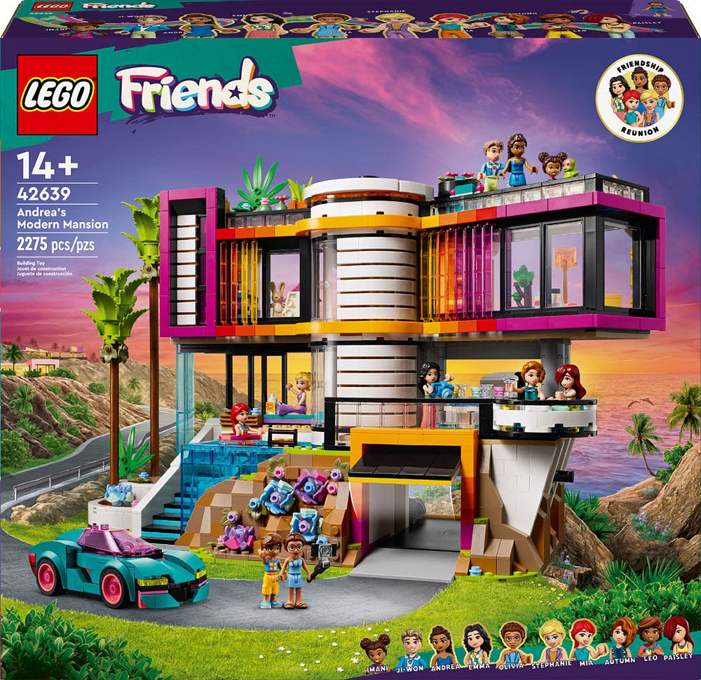 Jouet de maison avec 11 personnages LEGO Friends Le manoir moderne d'Andrea 42639