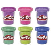 Play-Doh, pack de 6 Pâte paillette, loisirs créatifs pour enfants