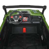 KIDSVIP Buggy d'aventure 2 places 24 V pour enfants 4X4 UTV porteur avec RC - Vert