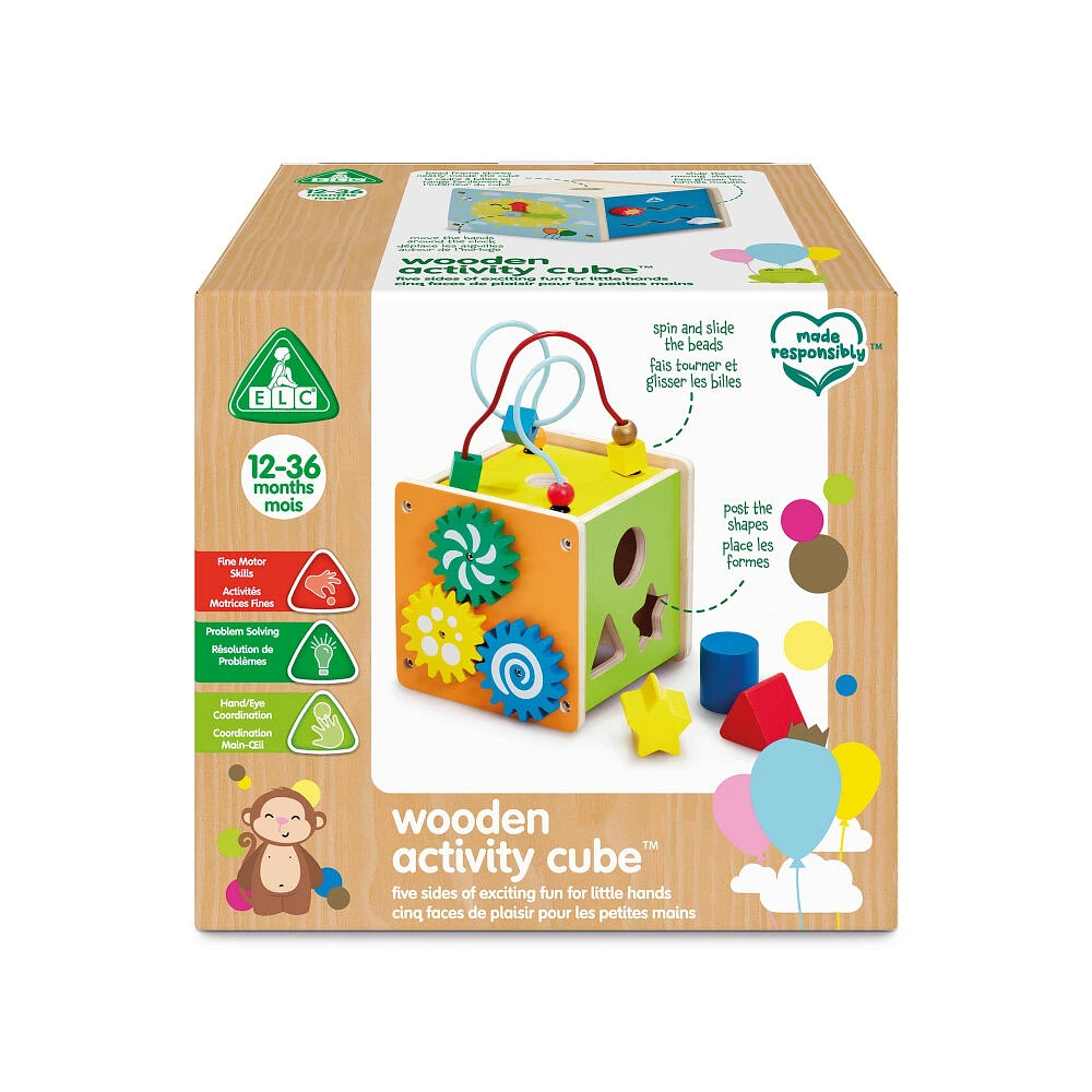 Early Learning Centre Mini Wooden Activity Cube - R Exclusive