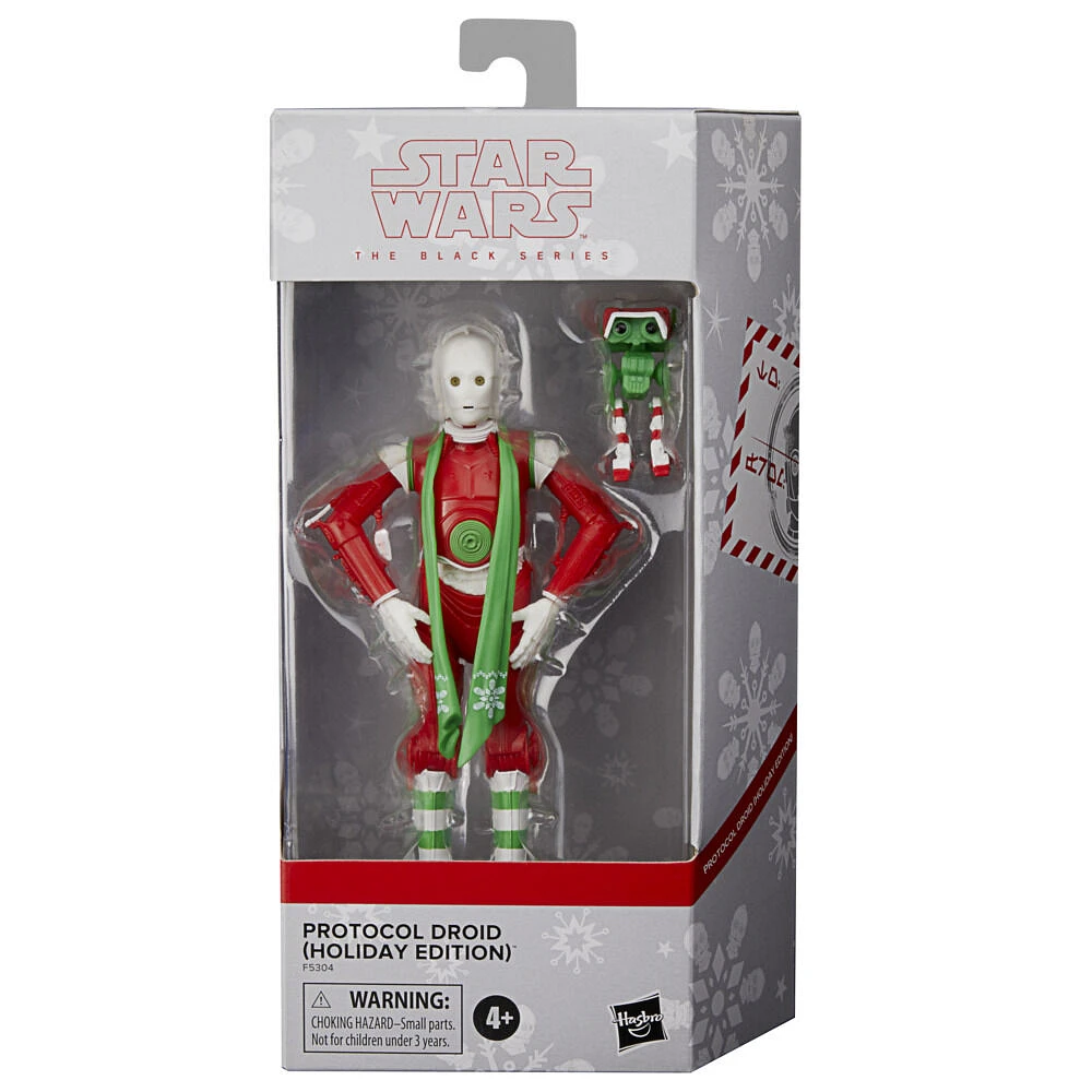 Star Wars The Black Series, Protocol Droid (Holiday Edition) et droïde BD, figurines des fêtes de collection de 15 cm