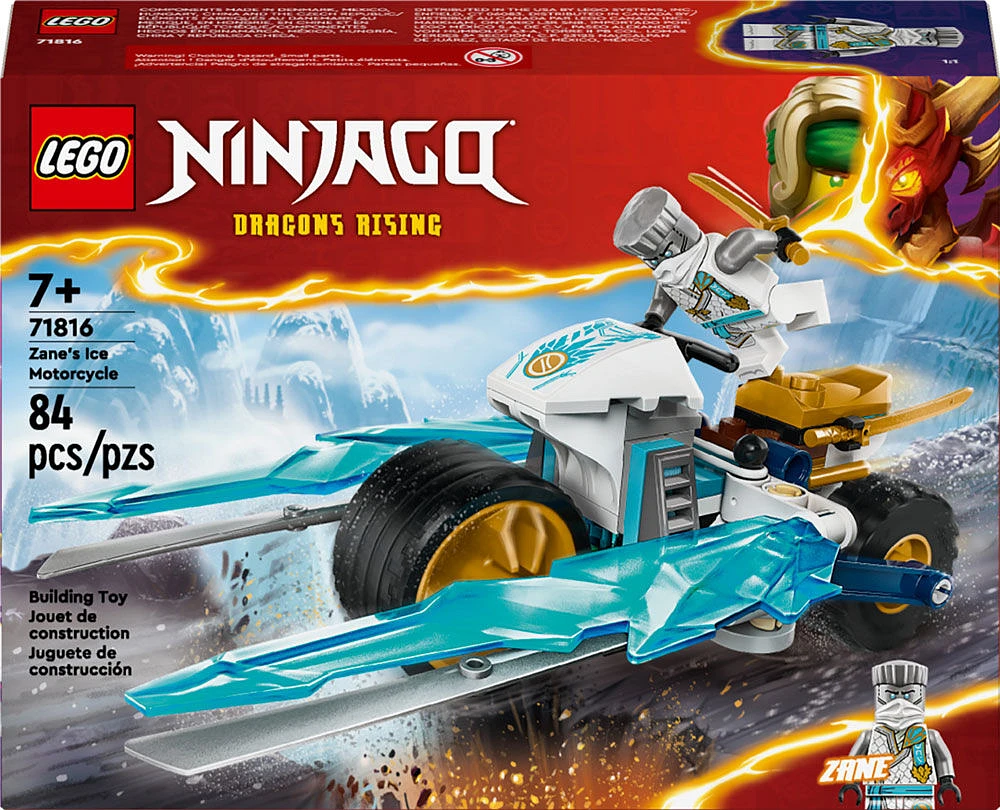 LEGO NINJAGO Zane's Ice Motorcycle Toy with 1 Minifigure, 71816