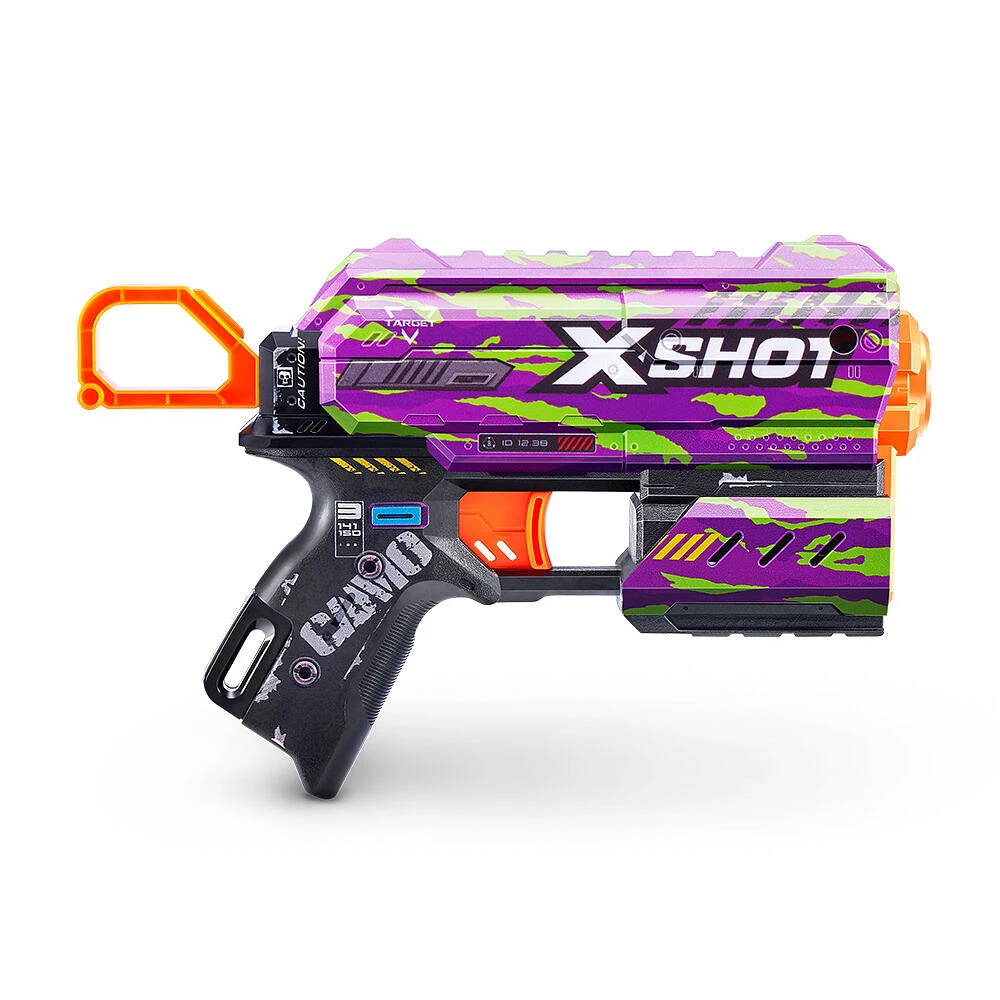 Pistolet à fléchettes X-Shot Skins Flux (8 fléchettes) par ZURU