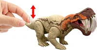 Jurassic World Rebirth Strike Attack Inostrancevia Dinosaur Toy with Single Strike Action, Authentic Posable Design