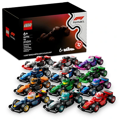 LEGO F1 Collectible Race Cars 6 Pack - 6 Years Old and Up - Birthday Gift for Boys and Girls - 66796