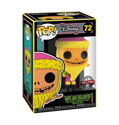 POP! Santa Jack Skellington (Black Light) - The Nightmare Before Christmas - R Exclusive