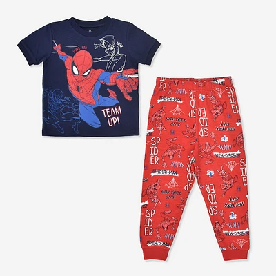 Spiderman 2 Piece PJ Set Navy