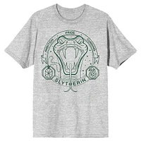 Harry Potter Hogwarts House Slytherin Snake Grey T-Shirt