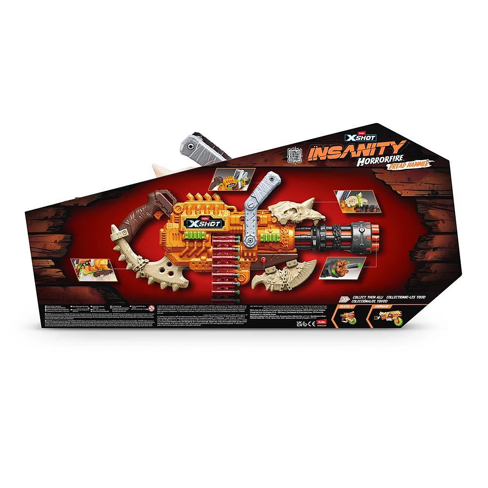 XSHOT Insanity HorrorFire Dread Hammer (48 fléchettes) de ZURU