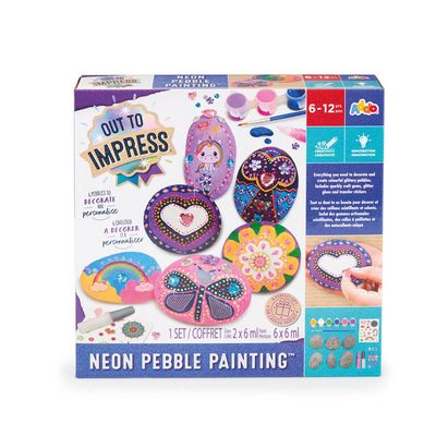Out to Impress Neon Pebble Painting - R Exclusive