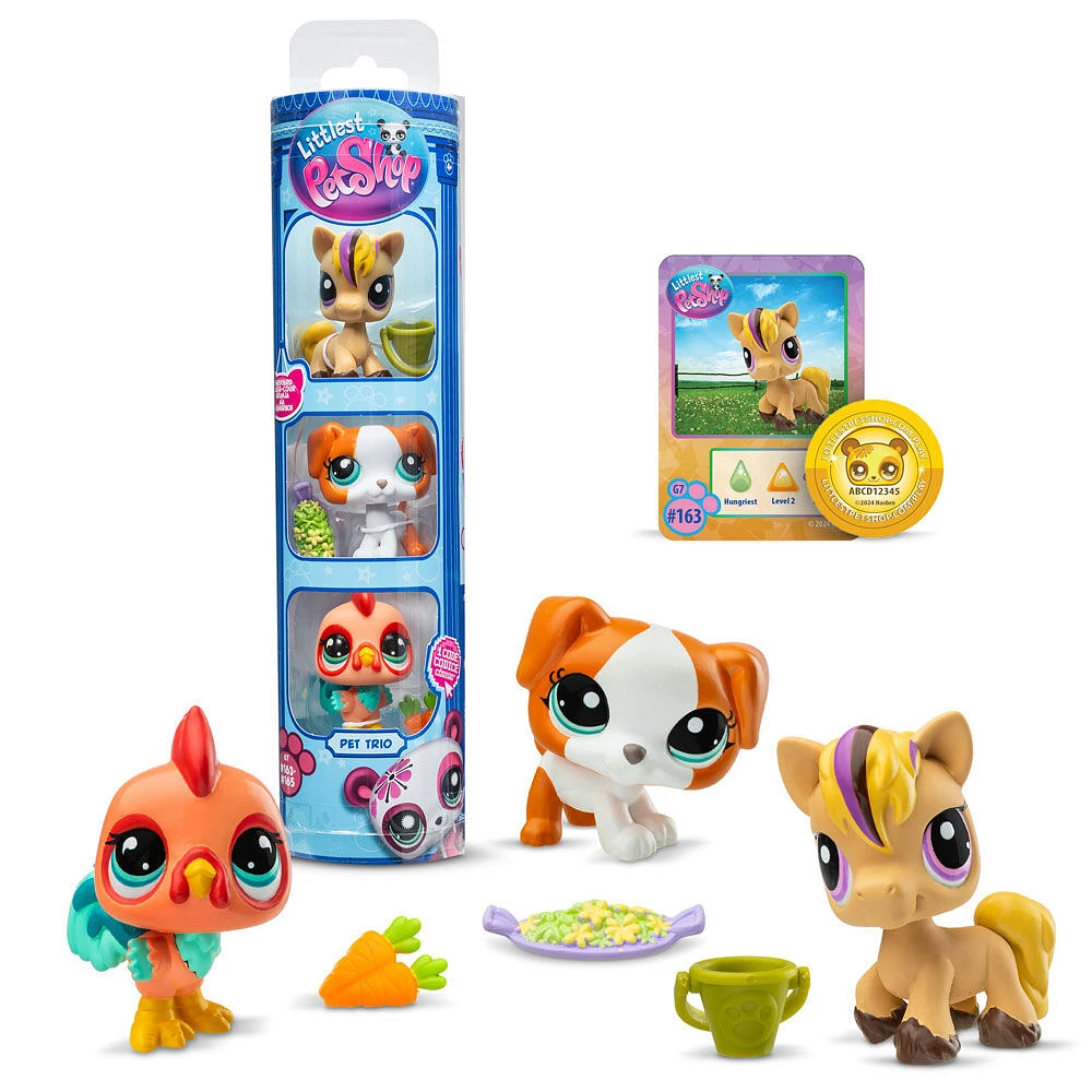 Littlest Pet Shop - Trio d'animaux de compagnie dans la série 3 de tubes