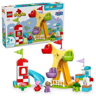 LEGO DUPLO Peppa Pig Funfair Toddler Toy - Learning Toy for 2+ Year Old Boy or Girl - 10453