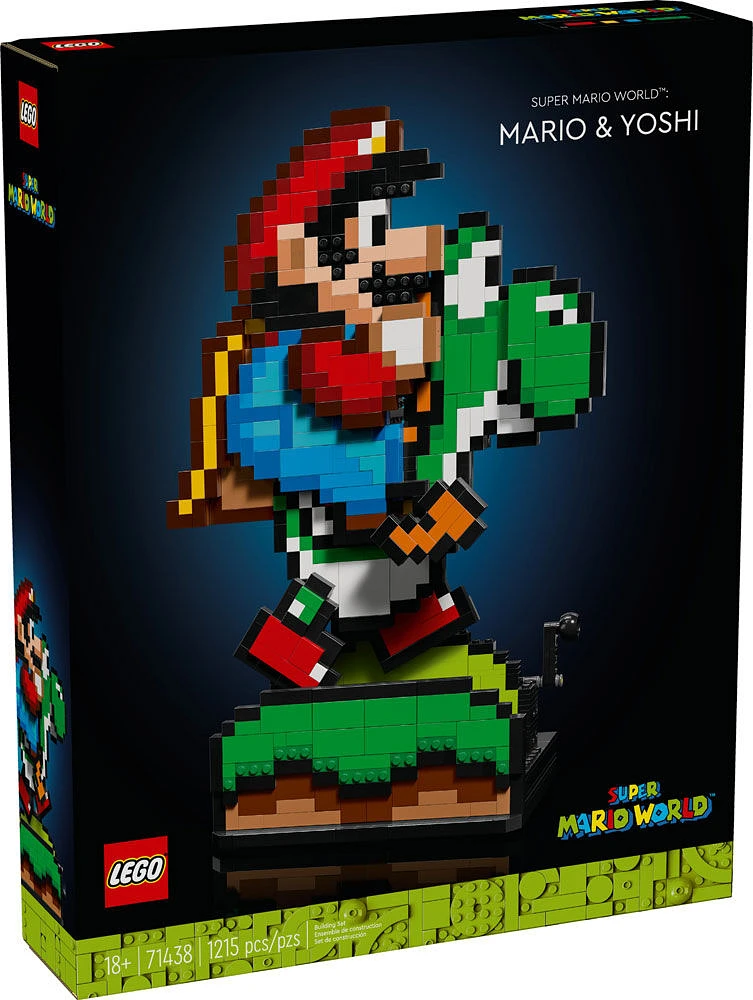 LEGO Super Mario World: Mario & Yoshi, Nintendo Figure, Collectible Set for Adults, 71438