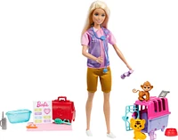 Barbie Animal Rescue & Recovery Playset with Blonde Doll, 2 Animal Figures & Accessories