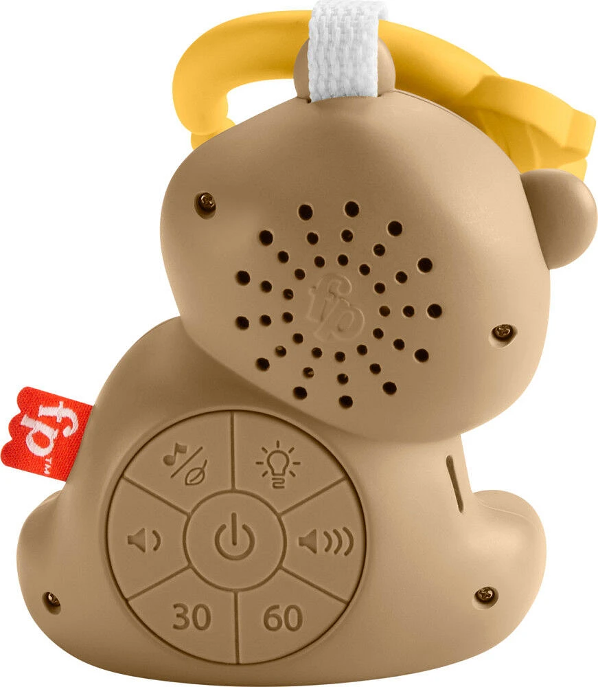 Fisher Price Beary Soothing Portable Baby Sound Machine with Customizable Timer for Newborns