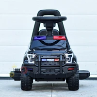 KIDSVIP Voiture électrique 3 en 1 pour tout-petits, édition Police, 6 V, voiture électrique à pousser