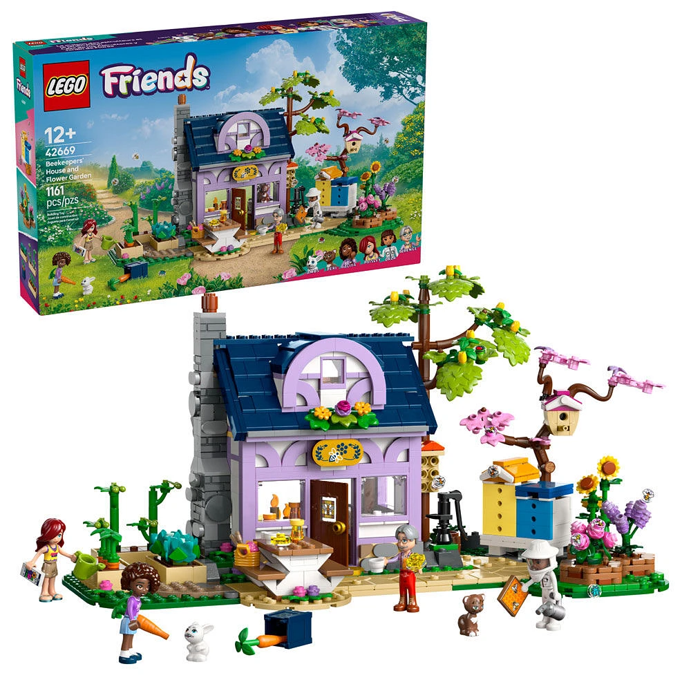 LEGO Friends La maison des apiculteurs et le jardin fleuri, Ensemble de construction, Cadeau pour enfants et adolescents 42669