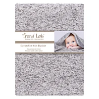 Trend Lab Heathered Gray Sweatshirt Knit Baby Blanket