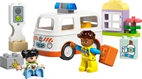 LEGO DUPLO Town Ambulance & Driver Building Toy Playset - Preschool Learning and Educational Toy - 10447