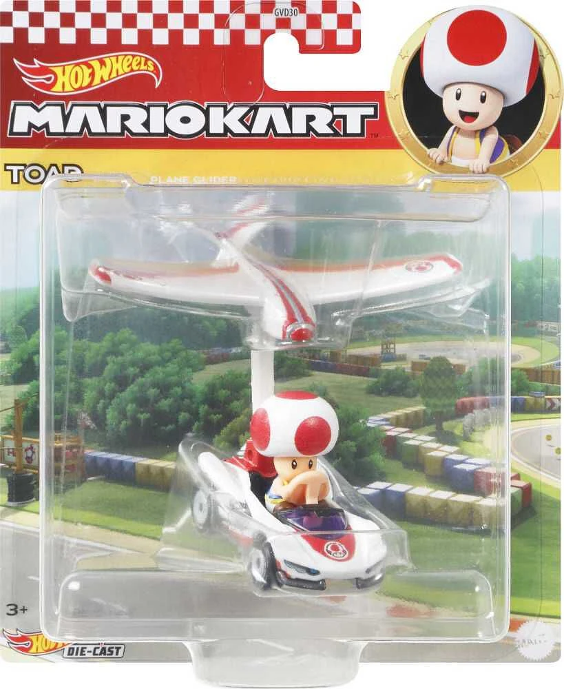 Hot Wheels Mario Kart Toad P-Wing and Plane Glider