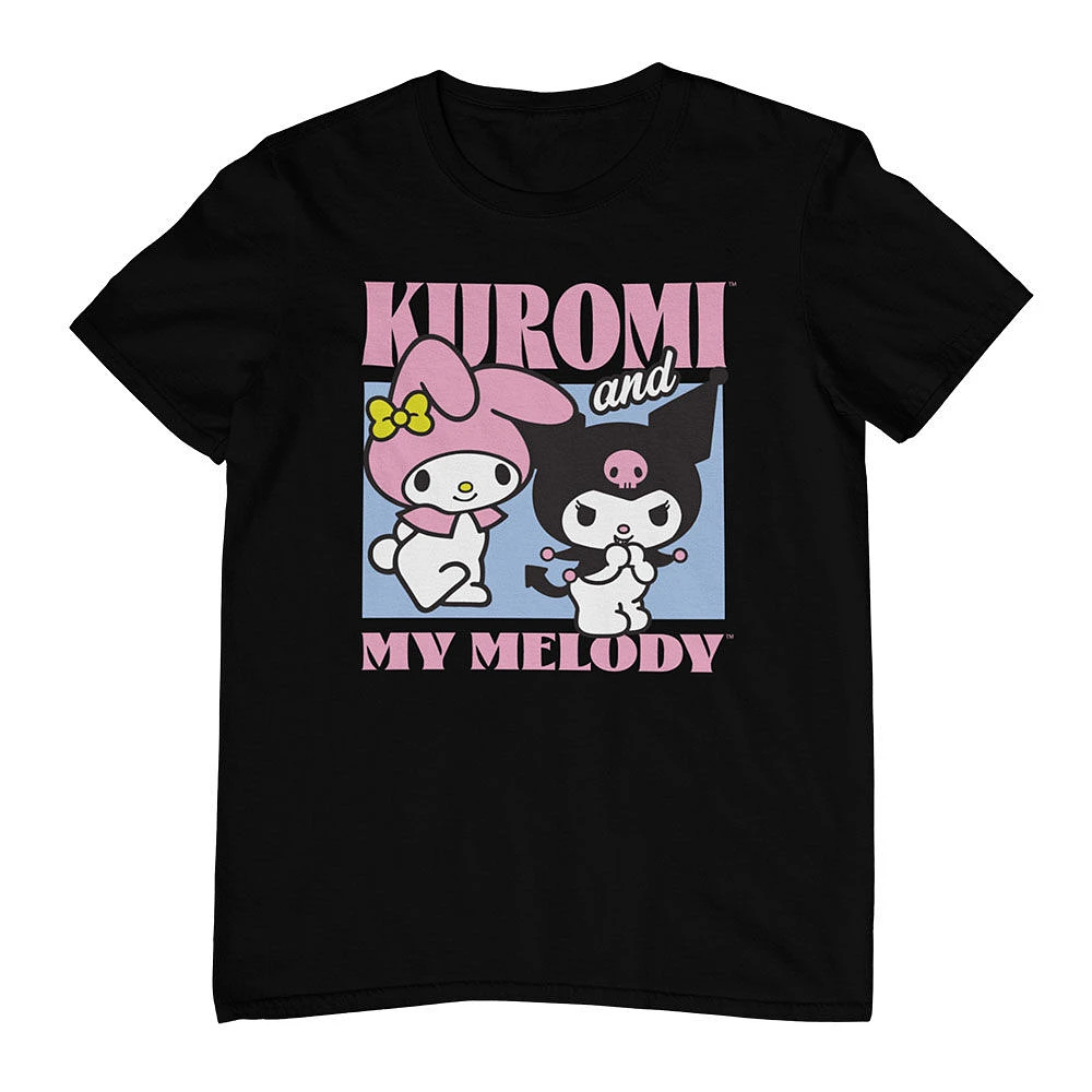 Hello Kitty Kuromi-Black Tshirt