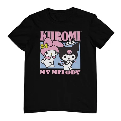 Hello Kitty Kuromi-Black Tshirt