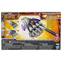 Marvel Mech Strike Mechasaurs, blaster NERF Griffes de panthère de Black Panther,3 fléchettes, jouet de déguisement