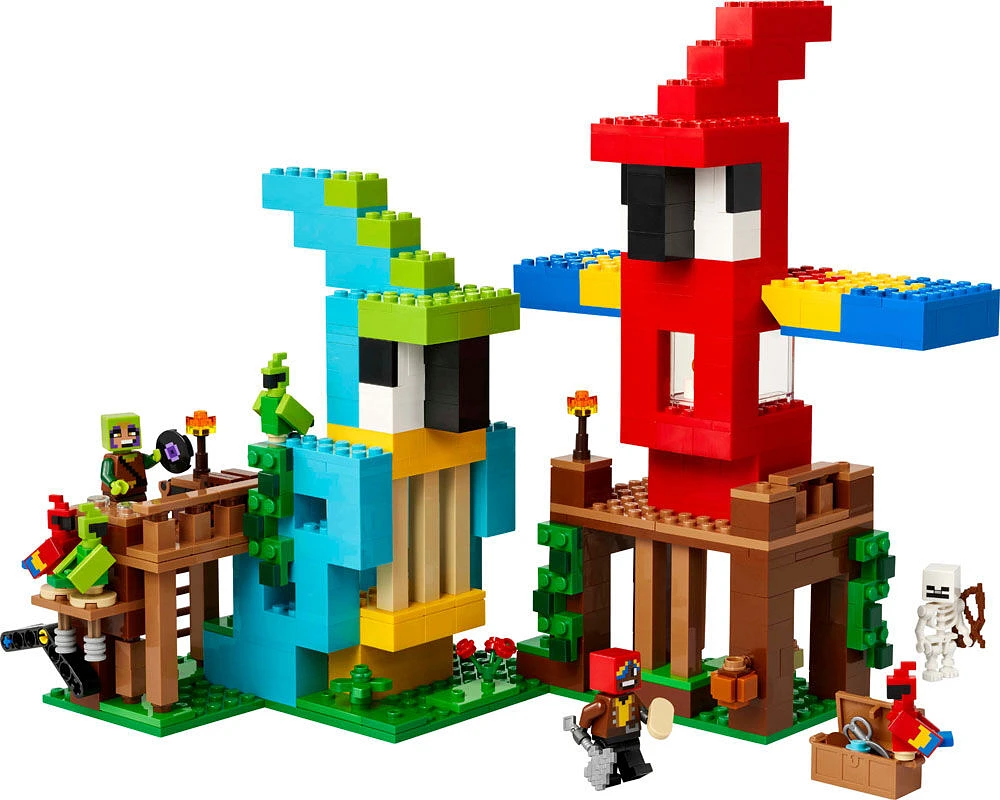 LEGO Minecraft The Parrot Houses Building Toy for Boys, Girls, and Kids 8+ -  21282