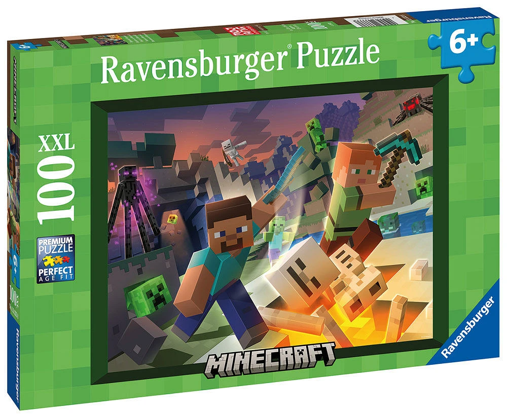 Ravensburger Monstre Minecraft Puzzle 100 pièces