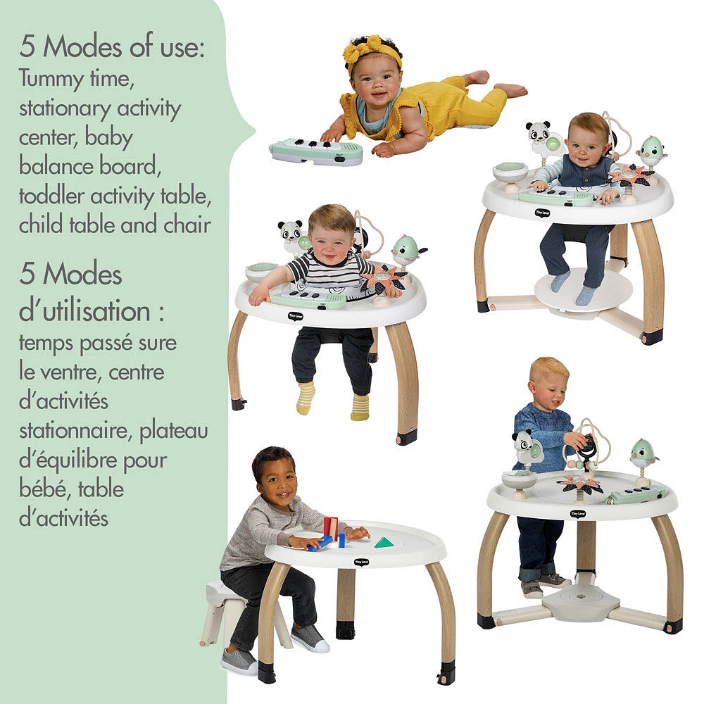 Tiny Love 5-in-1 Here I Grow Stationary Activity Center - Black & White Décor Collection