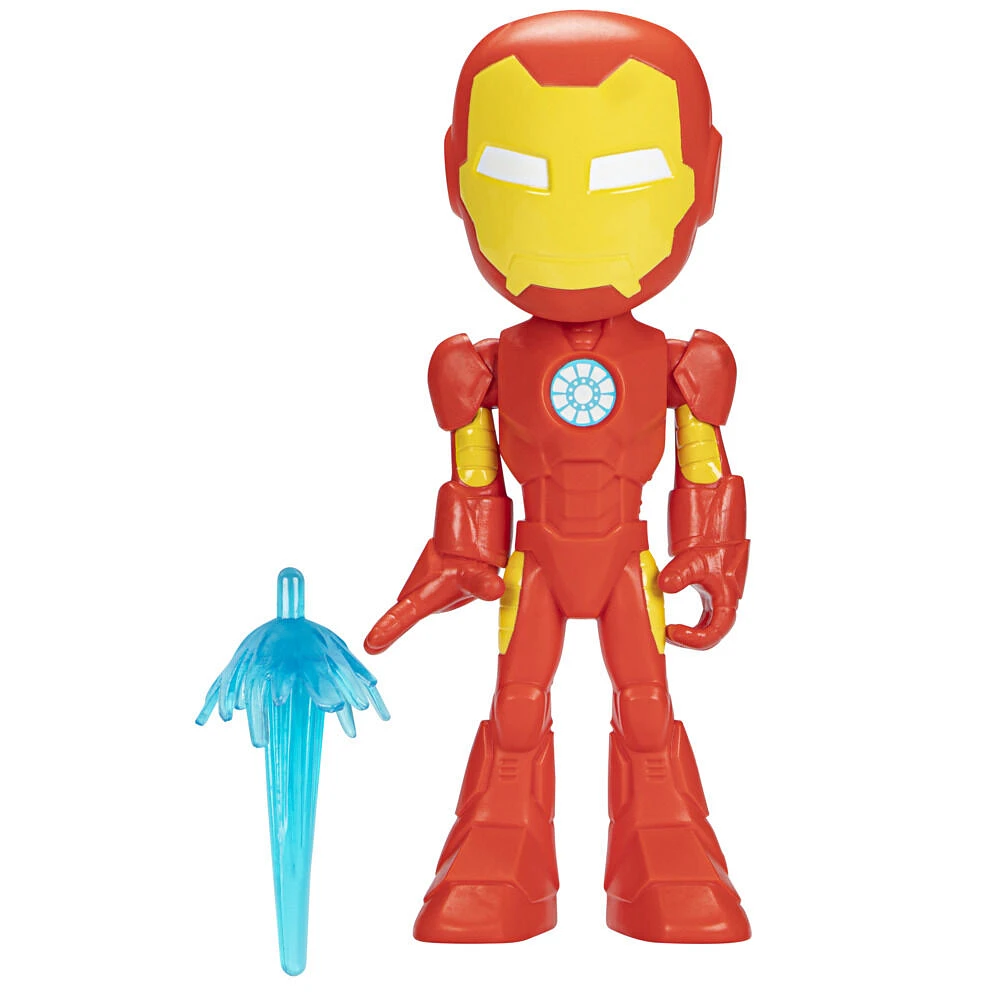 Marvel Spidey and His Amazing Friends Supersized Iron Man 9-inch Action Figure, Preschool Super Hero Toy for Kids