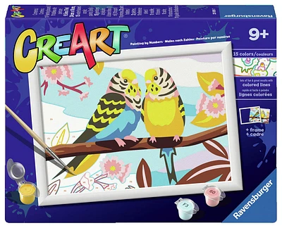 CreArt RNA Lovely Budgies  - Paint by numbers