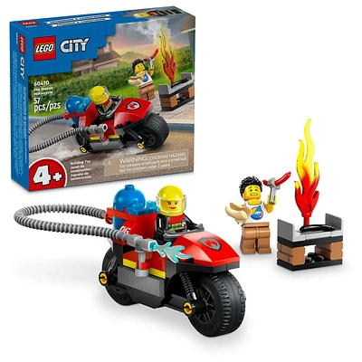 LEGO City Fire Rescue Motorcycle Toy Building Set 60410