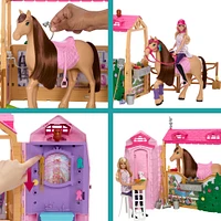 Barbie Mysteries: The Great Horse Chase Stable Playset with Doll, Toy Horse & Accessories, 25+ Pieces